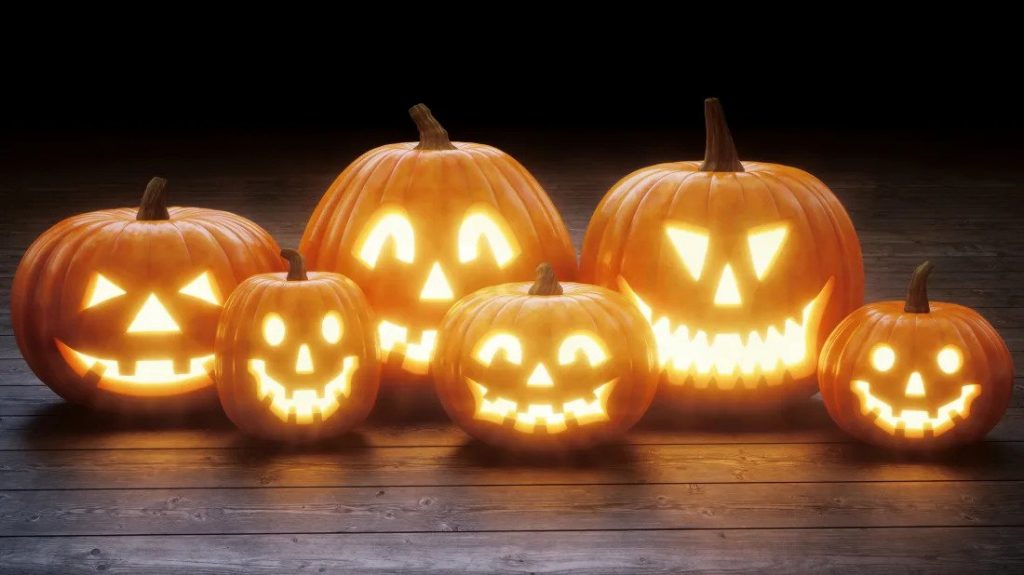 Bí ngô Halloween khắc hình mặt cười, hay còn gọi là Jack O'lantern